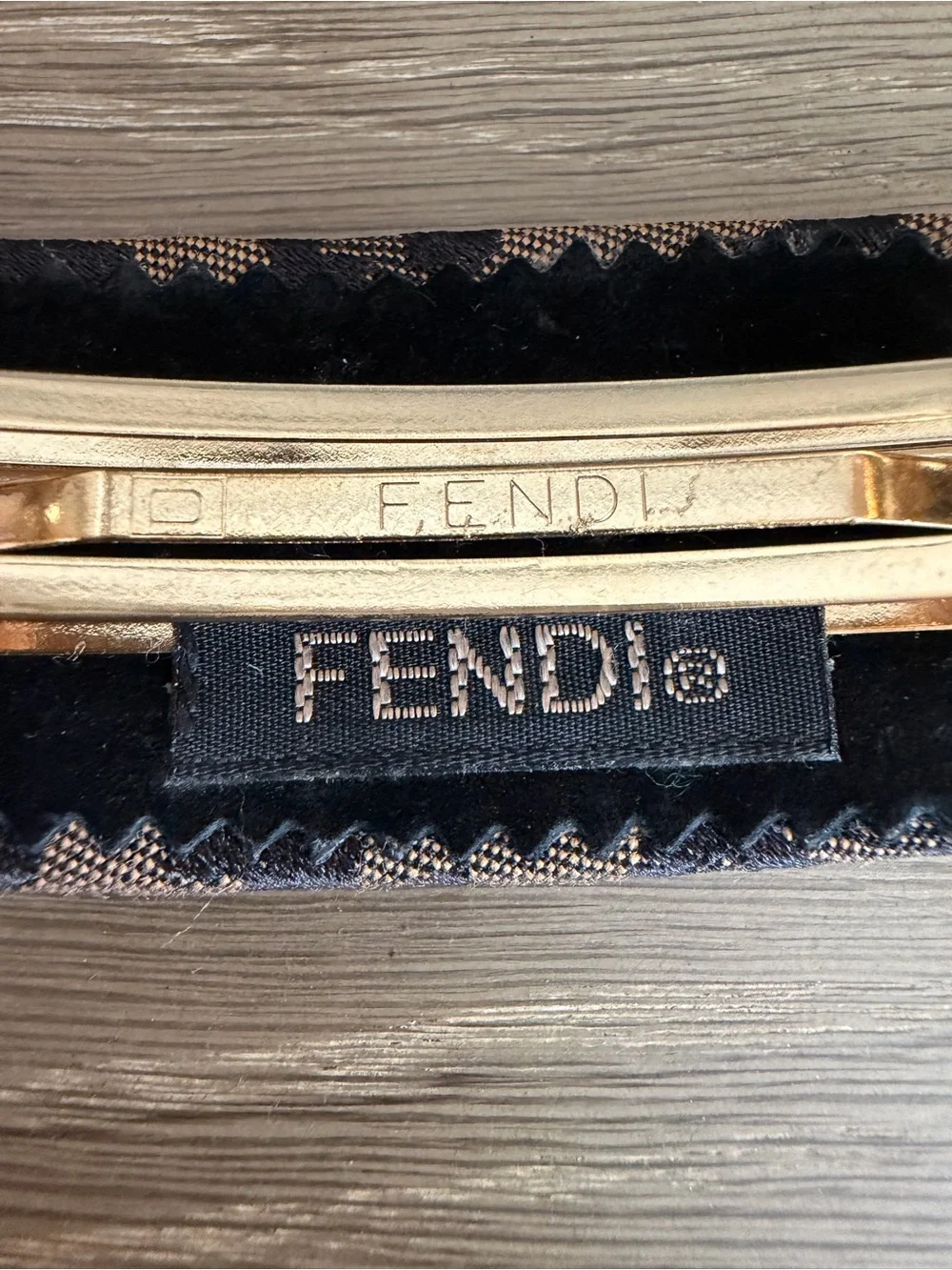 Fendi Vintage Jacquard Animal Print Hair Clip